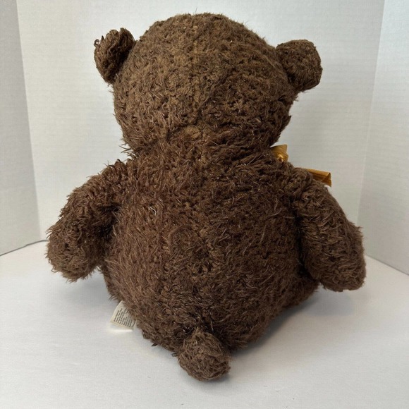Cuddly Boutique Brown TEDDY BEAR w/paw print Wild Animal Plush 18", SUPER CUTE! - Picture 12 of 13